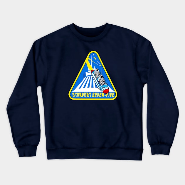 Mountain Range Patch (Space) Crewneck Sweatshirt by theSteele